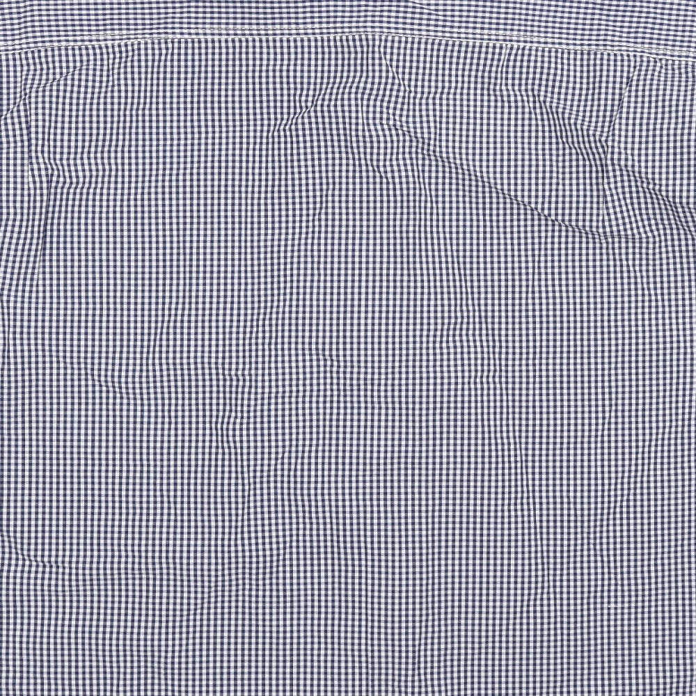 Easy Mens Blue Check   Button-Up Size 2XL
