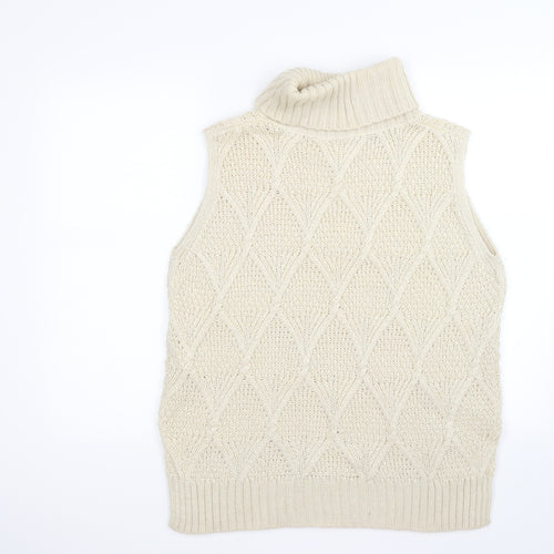 Per Una Womens Beige  Knit Vest Jumper Size 12