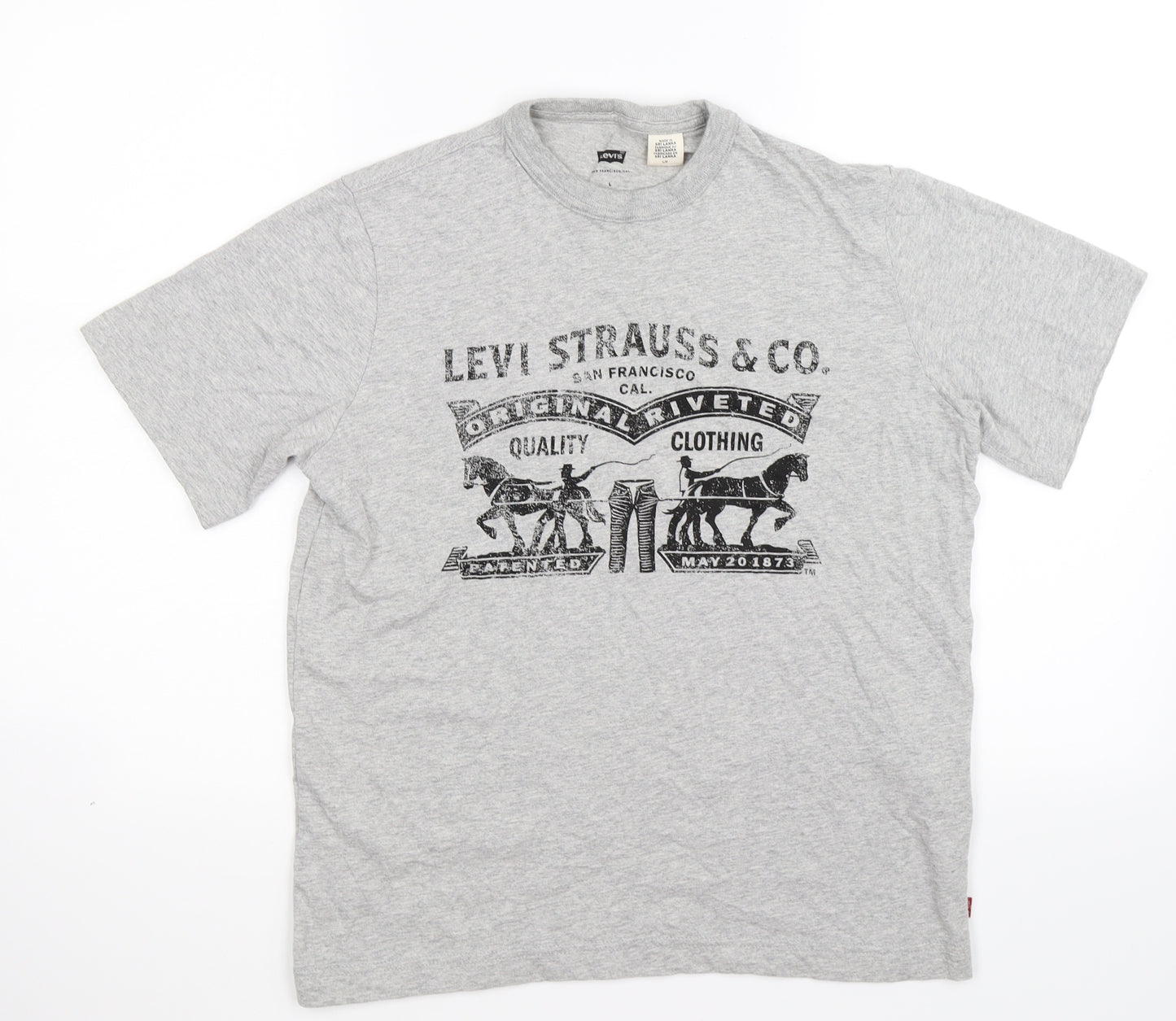 Levi Strauss & Co Boys Grey   Basic T-Shirt Size L