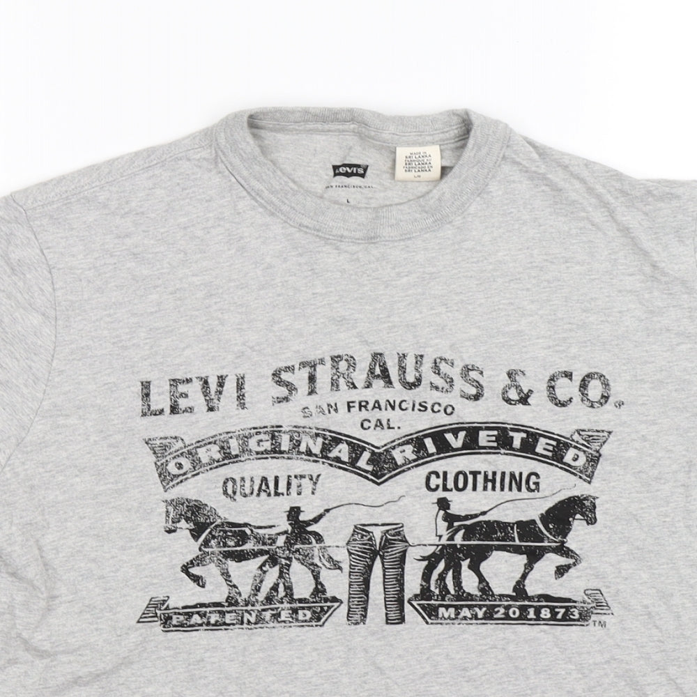 Levi Strauss & Co Boys Grey   Basic T-Shirt Size L