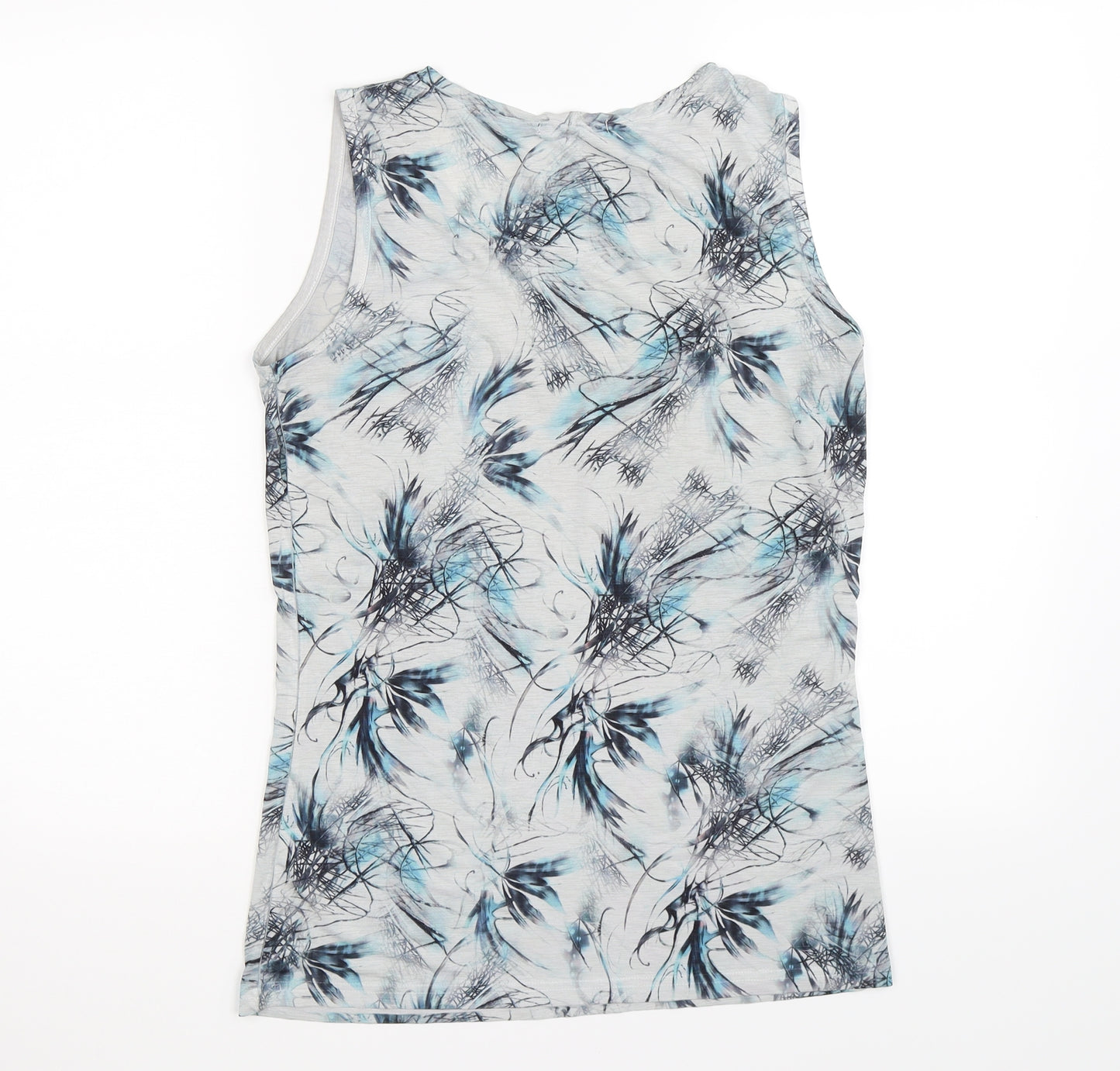 paramour Womens Grey Floral  Basic Tank Size M