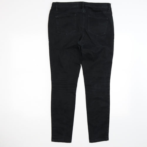 NEXT Womens Black  Denim Skinny Jeans Size 12 L28 in