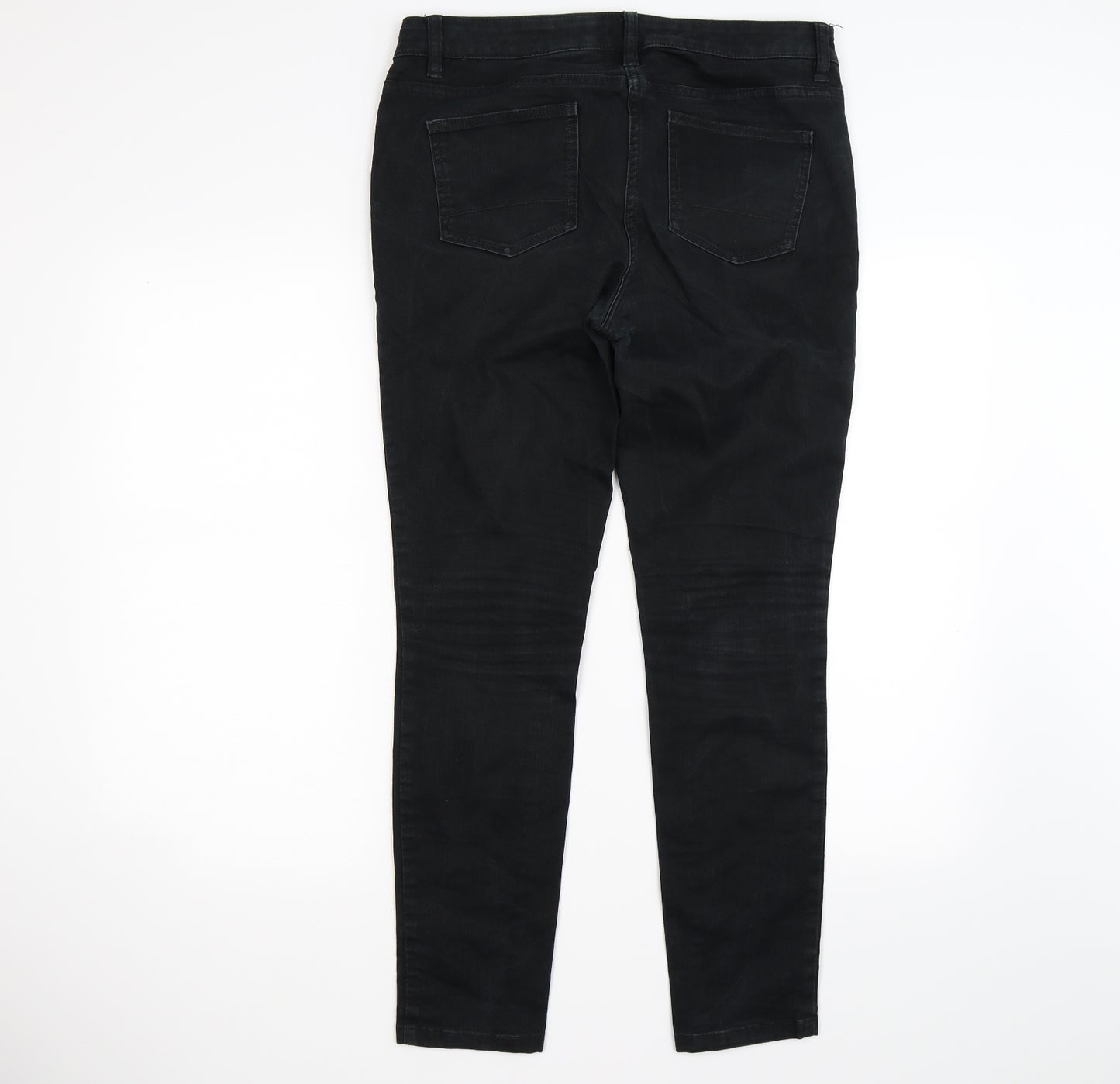 NEXT Womens Black  Denim Skinny Jeans Size 12 L28 in