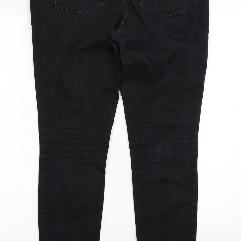 NEXT Womens Black  Denim Skinny Jeans Size 12 L28 in