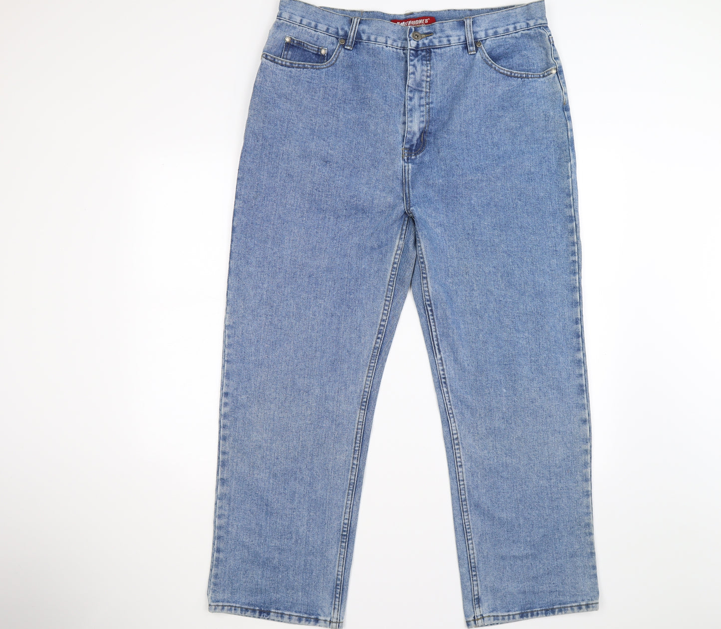 Smith & Jones Mens Blue  Denim Straight Jeans Size 38 L30 in