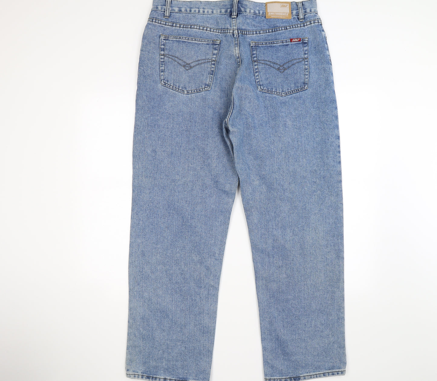 Smith & Jones Mens Blue  Denim Straight Jeans Size 38 L30 in