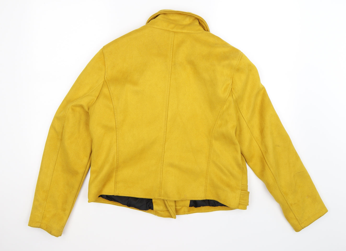 New Look Womens Yellow  Velour Jacket  Size 16