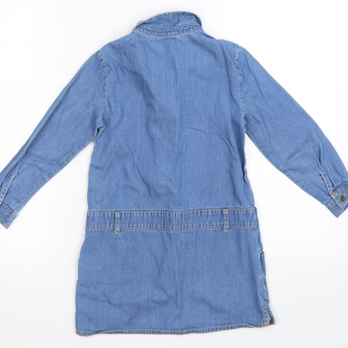 NEXT Girls Blue  Denim Shirt Dress  Size 6 Years