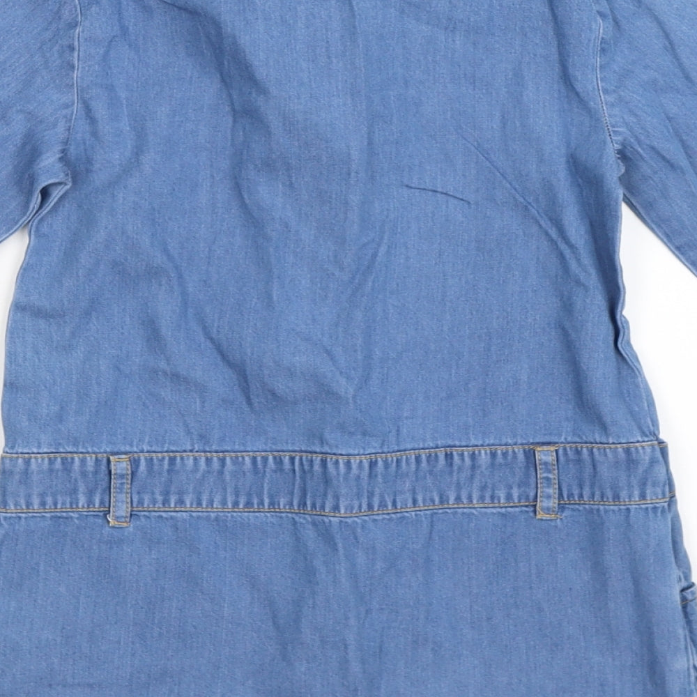 NEXT Girls Blue  Denim Shirt Dress  Size 6 Years