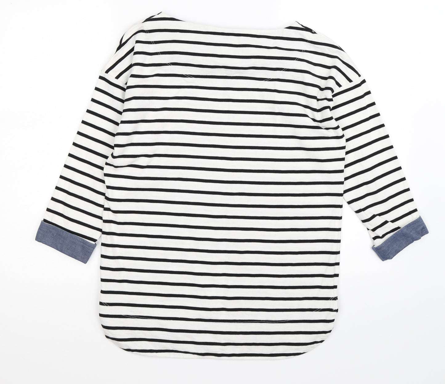 NEXT Womens White Striped  Pullover Jumper Size 8