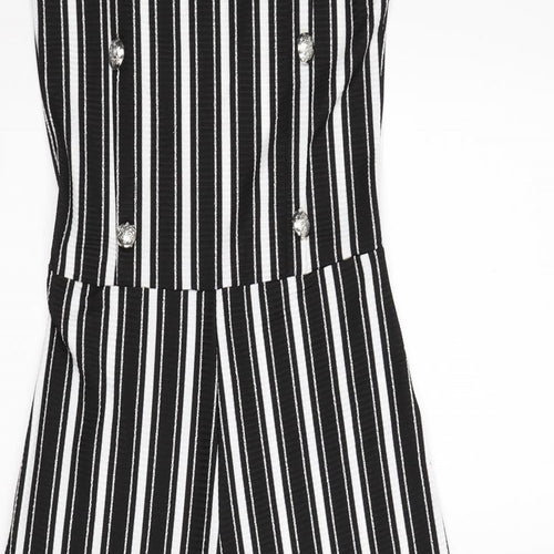 River Island Girls White Striped  Jumpsuit One-Piece Size 11 Years