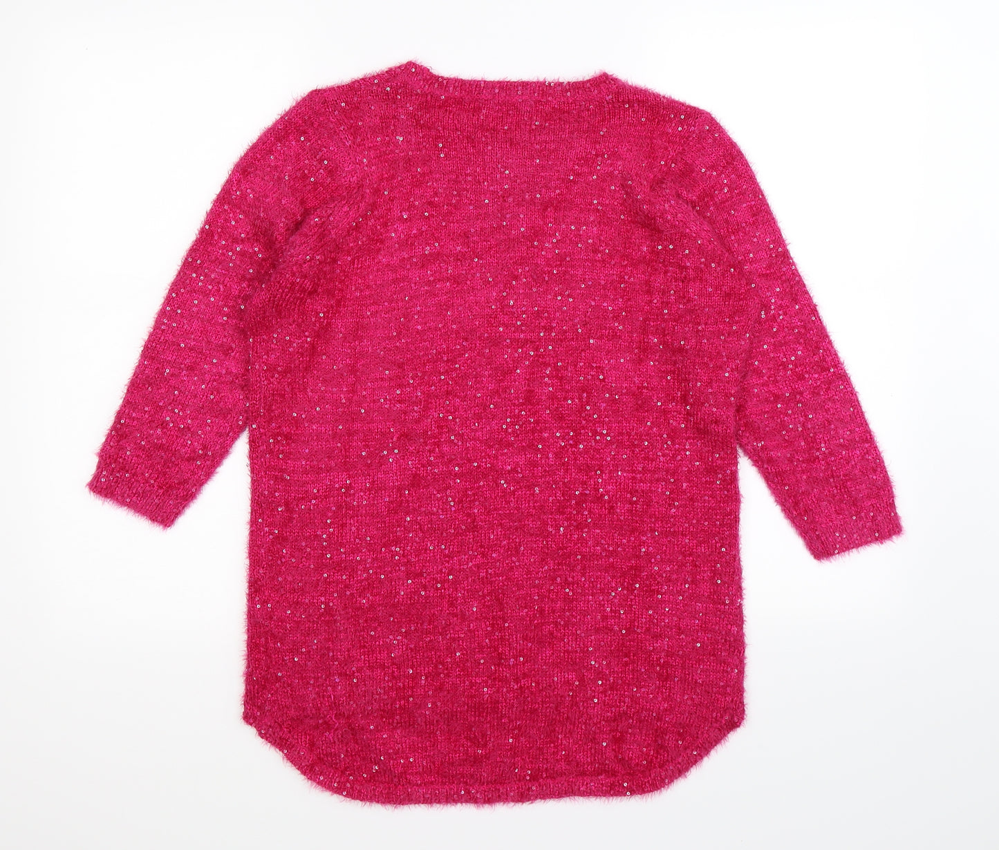 F&F Womens Pink  Knit Pullover Jumper Size 12