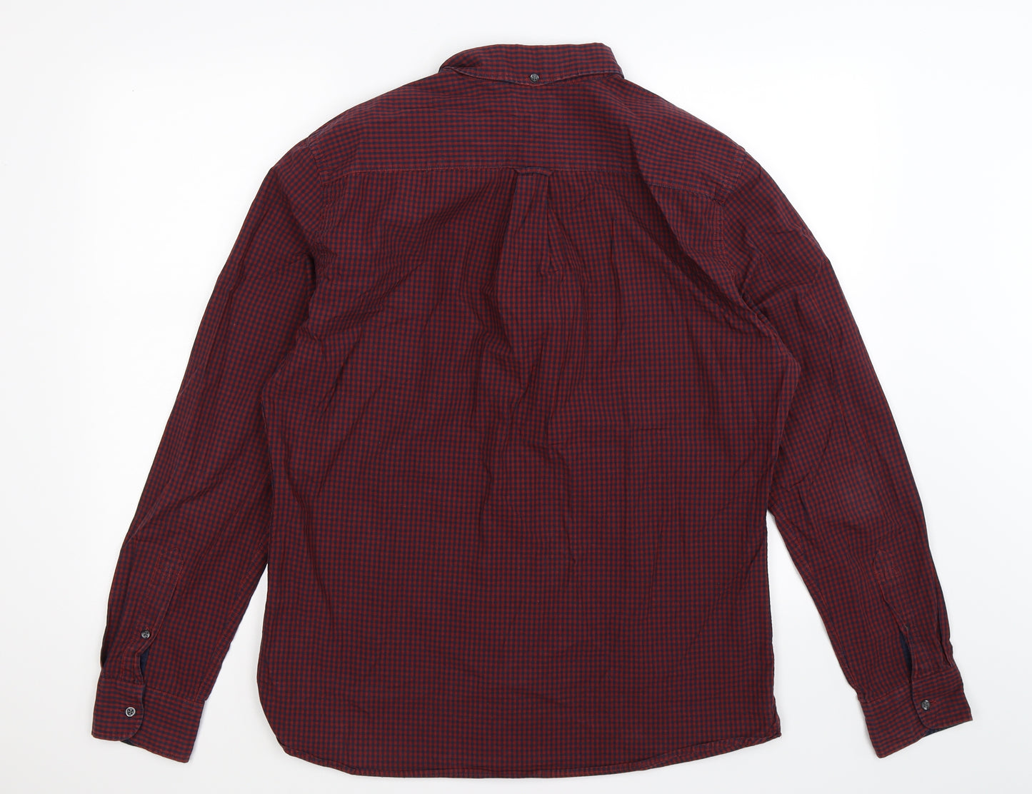 NEXT Mens Red Check   Button-Up Size L