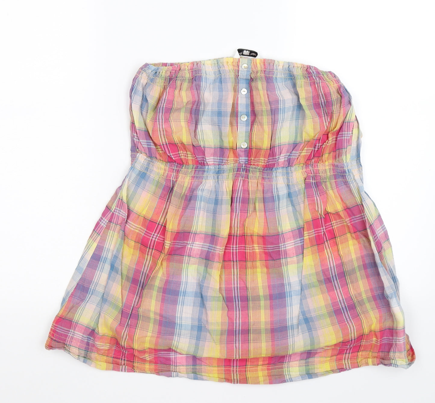 New Look Womens Pink Check  Tunic T-Shirt Size 14  - beach wear