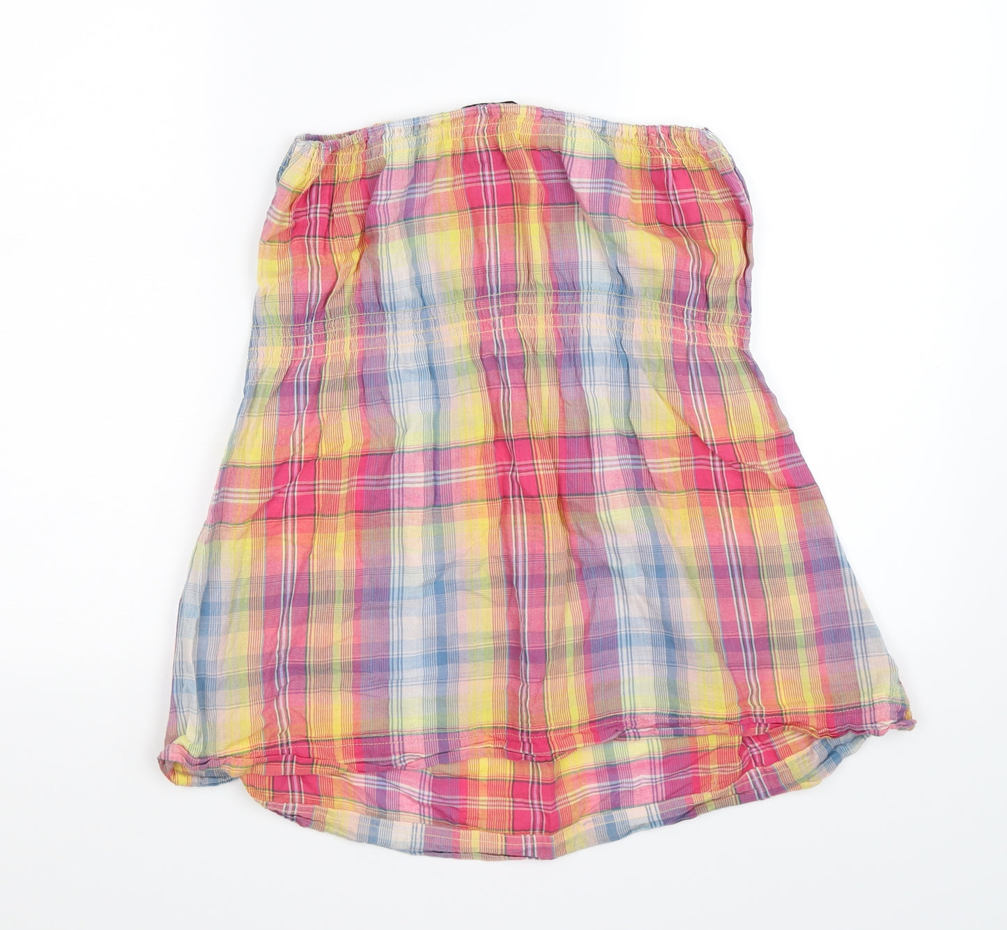 New Look Womens Pink Check  Tunic T-Shirt Size 14  - beach wear