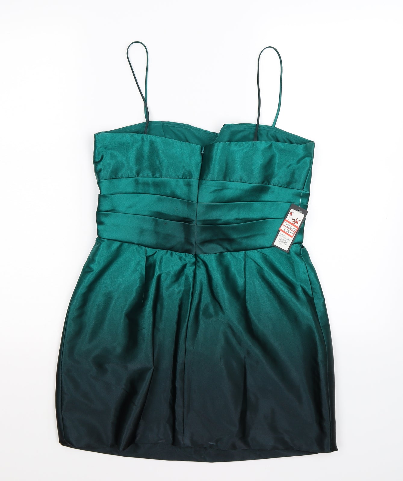 Linea Womens Green Floral Satin Pencil Dress  Size 8