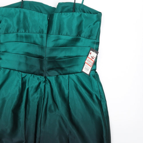 Linea Womens Green Floral Satin Pencil Dress  Size 8
