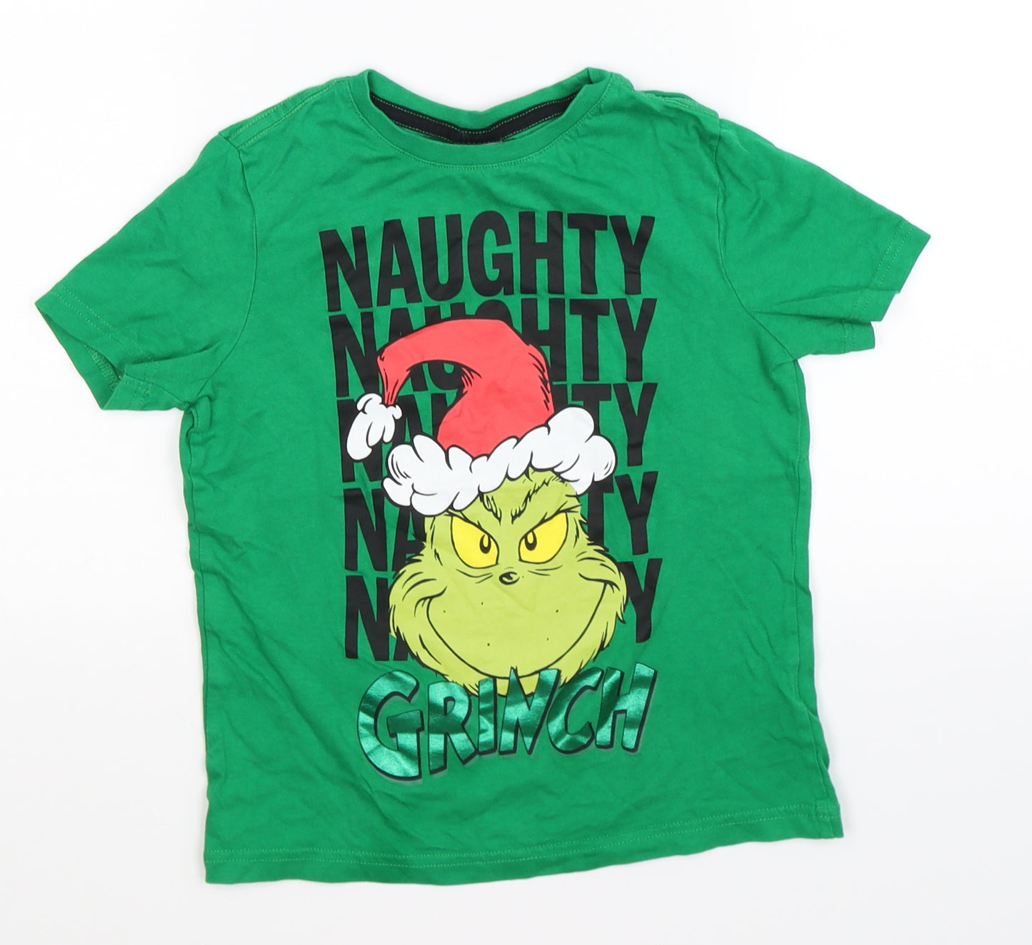 the grinch Boys Green   Basic T-Shirt Size 6-7 Years  - Christmas Grinch