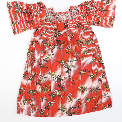River Island Girls Red Floral  A-Line  Size 9-10 Years