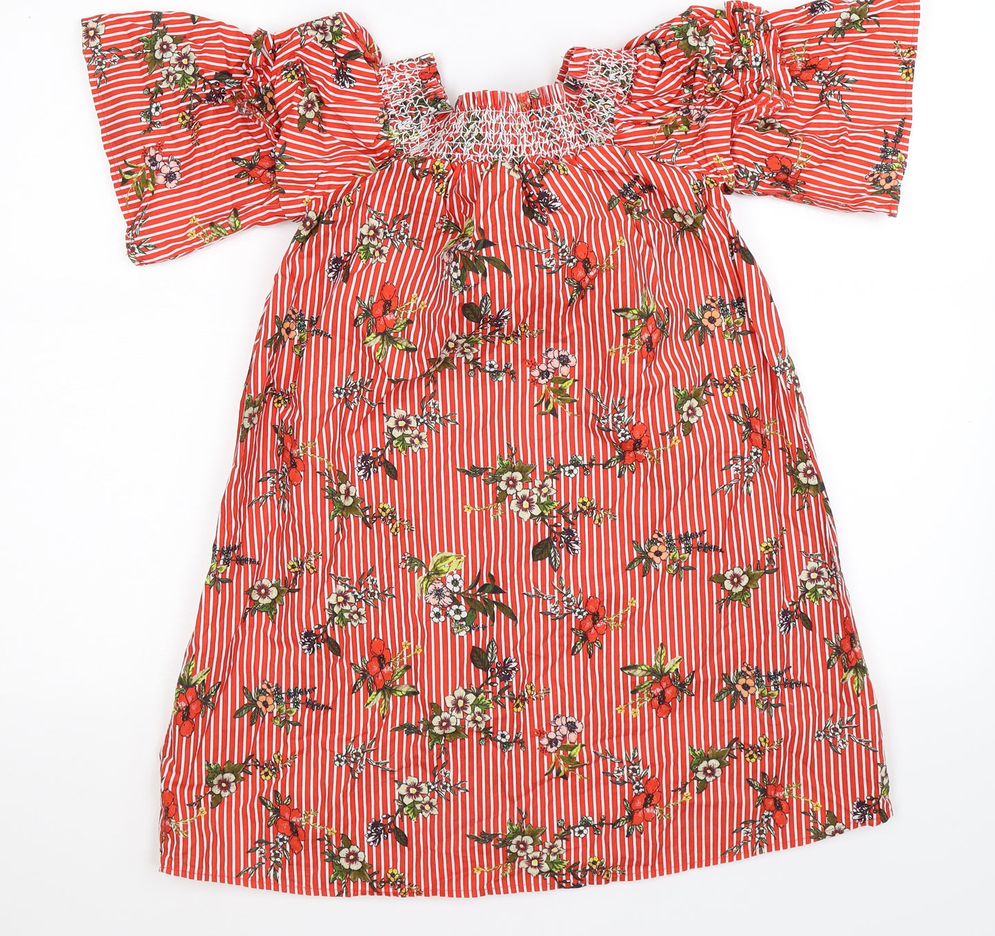 River Island Girls Red Floral  A-Line  Size 9-10 Years