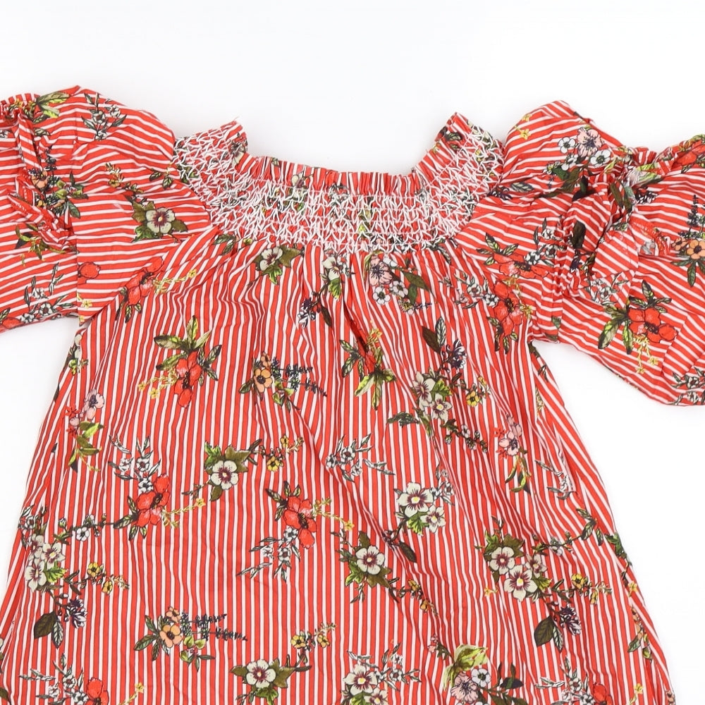 River Island Girls Red Floral  A-Line  Size 9-10 Years