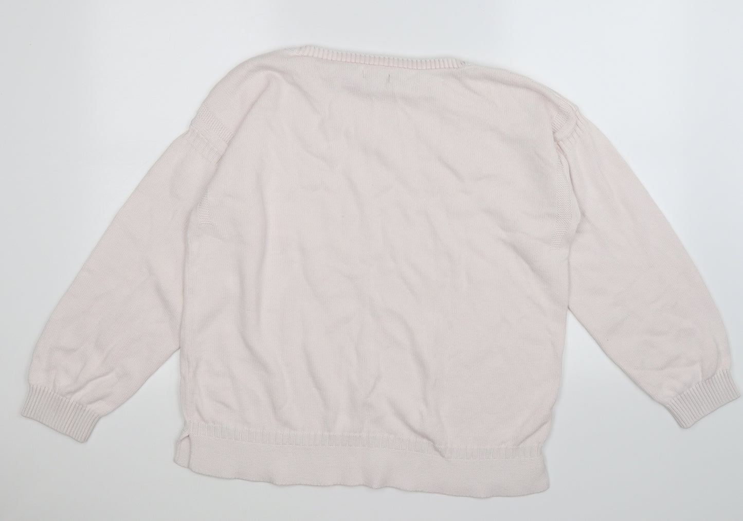 Barbour Womens Pink  Knit Pullover Jumper Size 16