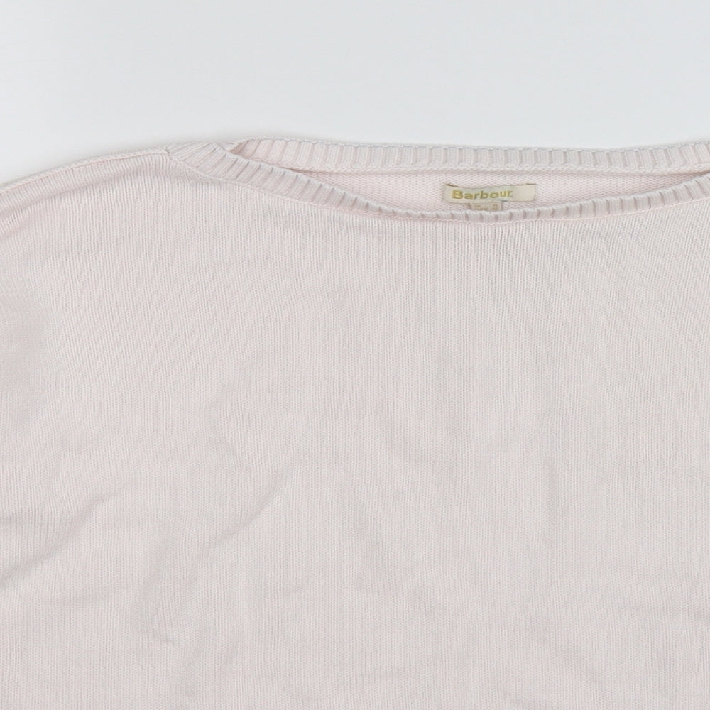 Barbour Womens Pink  Knit Pullover Jumper Size 16