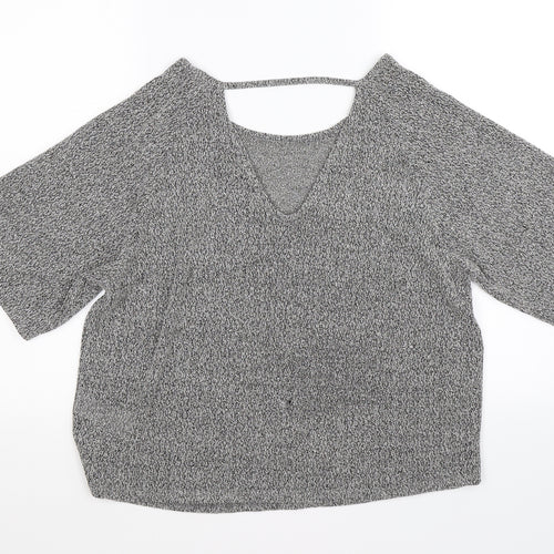 New Look Womens Grey  Knit Pullover Jumper Size 10