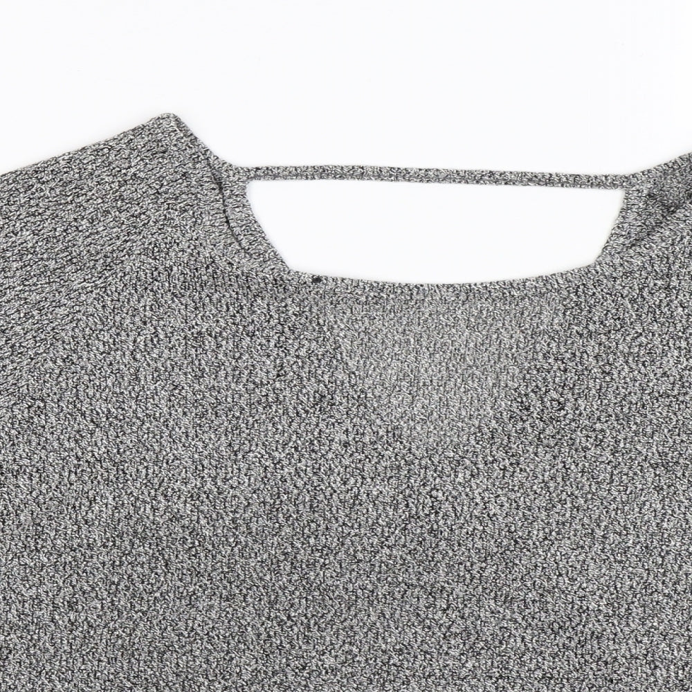 New Look Womens Grey  Knit Pullover Jumper Size 10