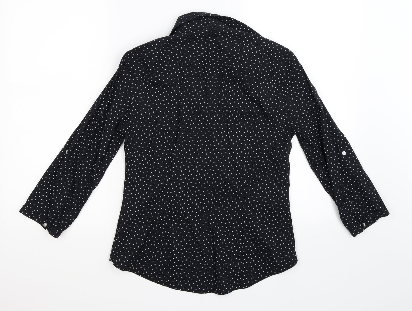 Marks and Spencer Womens Black Polka Dot  Basic Blouse Size 8