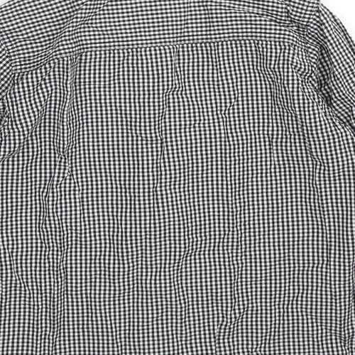M&Co Boys Black Check  Basic Button-Up Size 6-7 Years