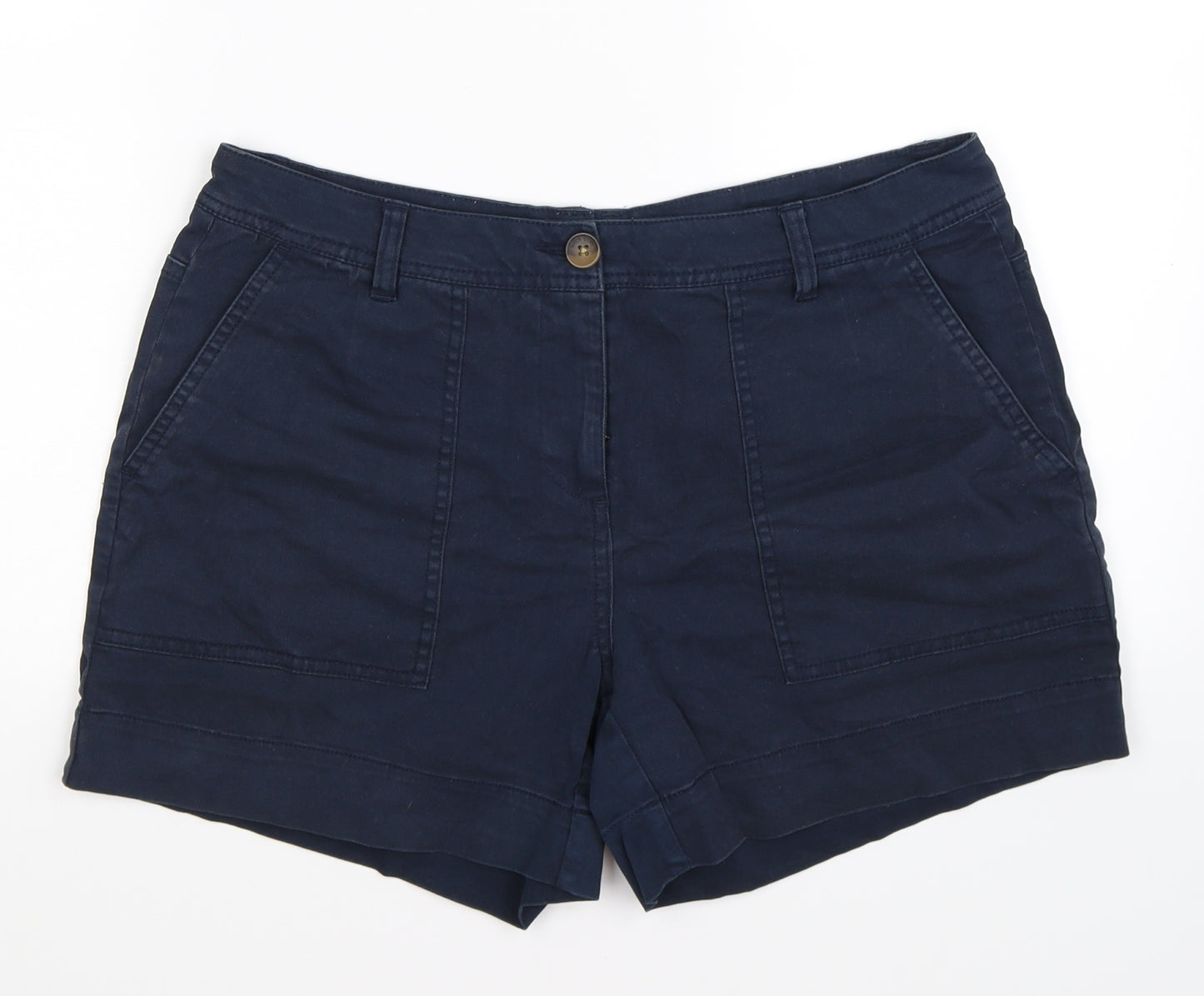 Preworn Womens Blue  Denim Cut-Off Shorts Size 16