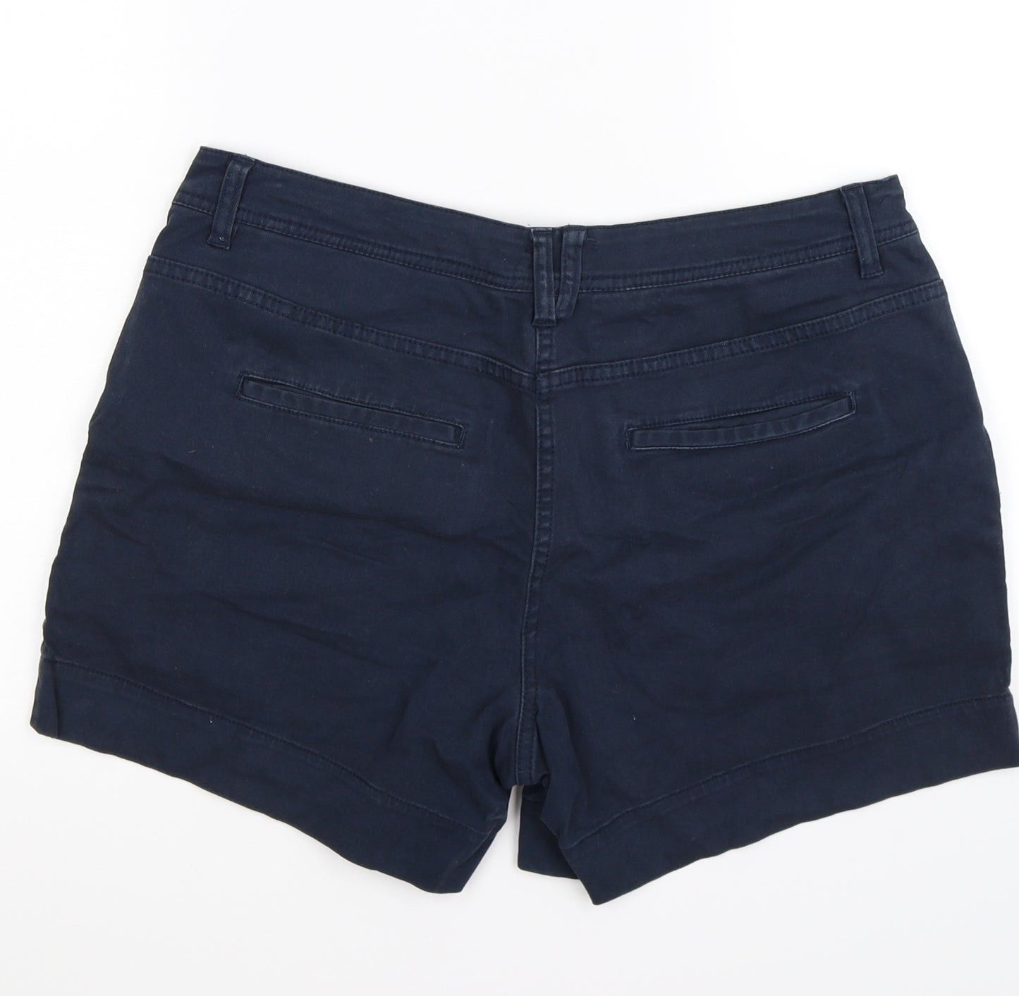 Preworn Womens Blue  Denim Cut-Off Shorts Size 16