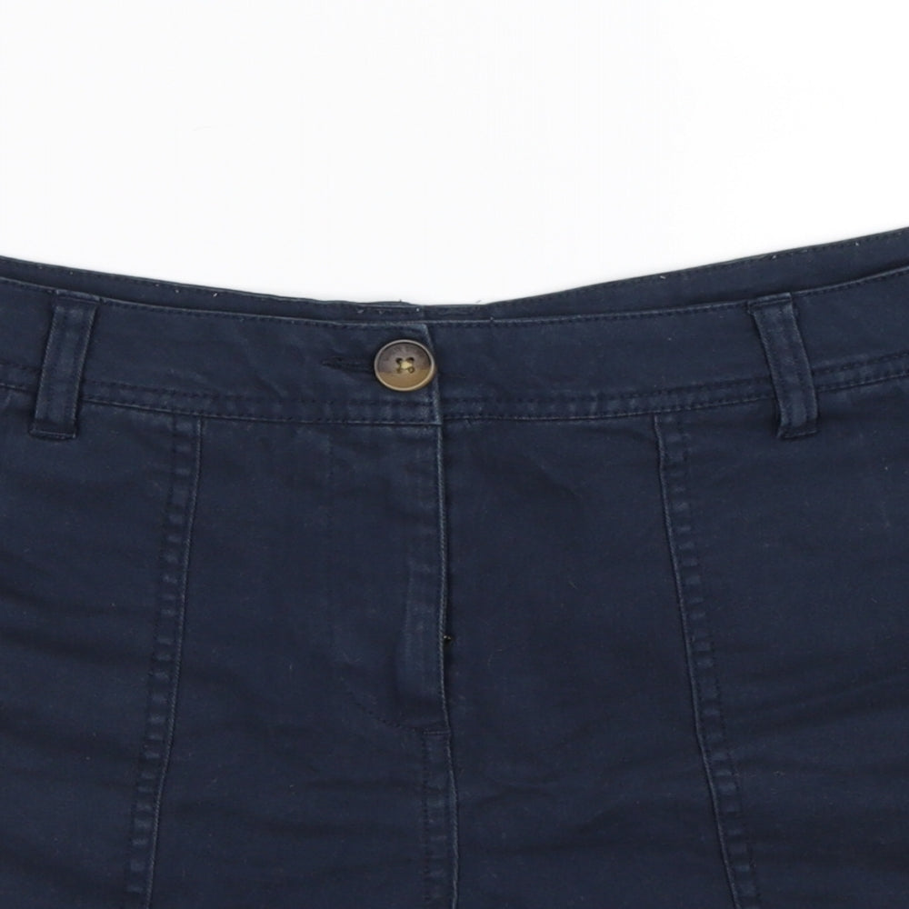 Preworn Womens Blue  Denim Cut-Off Shorts Size 16