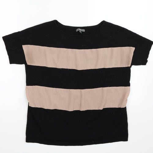 Gap Womens Black Striped Knit Pullover Jumper Size M