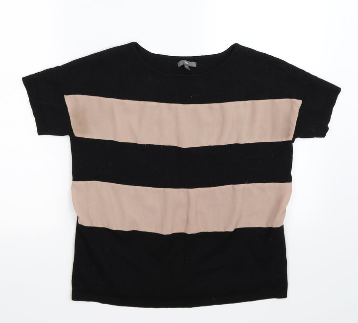 Gap Womens Black Striped Knit Pullover Jumper Size M