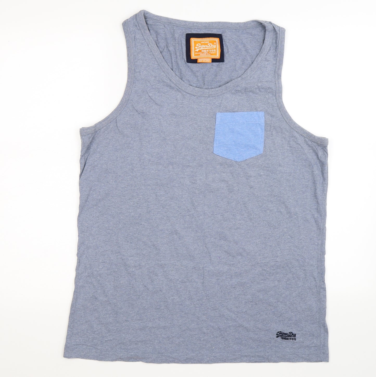 Superdry Mens Blue    T-Shirt Size 2XL  - tank