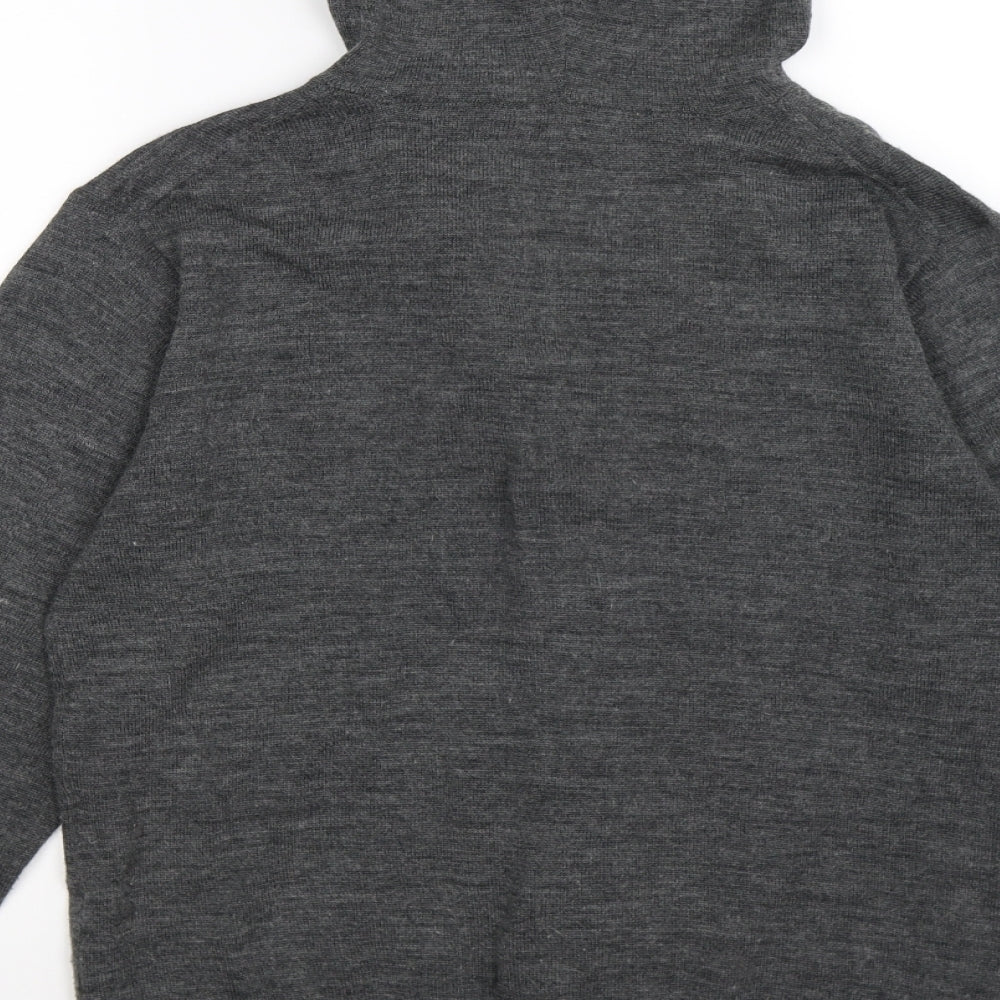 HARP Mens Grey  Knit Cardigan Jumper Size L