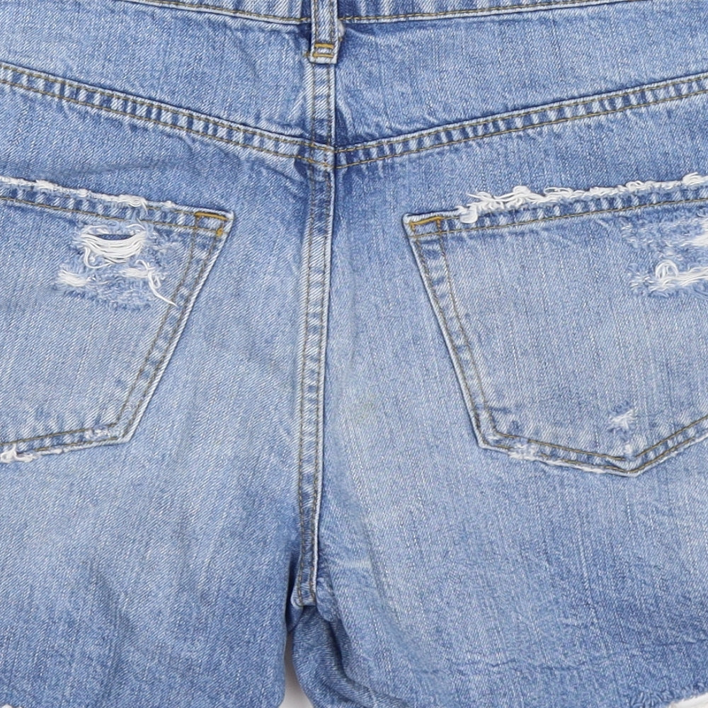 River Island Womens Blue  Denim Cut-Off Shorts Size 14