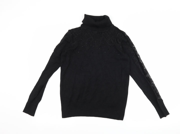 Anthology Womens Black Pullover Jumper Size 8