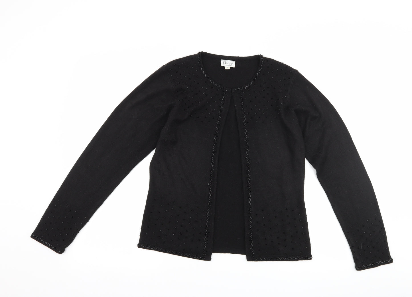 Classics Womens Black   Cardigan Jumper Size S