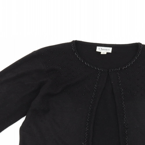 Classics Womens Black   Cardigan Jumper Size S
