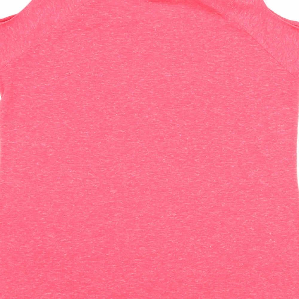 F&F Womens Pink   Basic T-Shirt Size 8  - Cut Out Shoulder