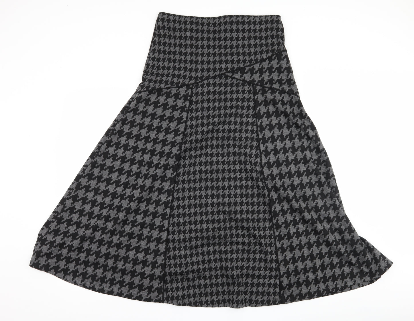 Per Una Womens Grey Houndstooth  Maxi Skirt Size 12
