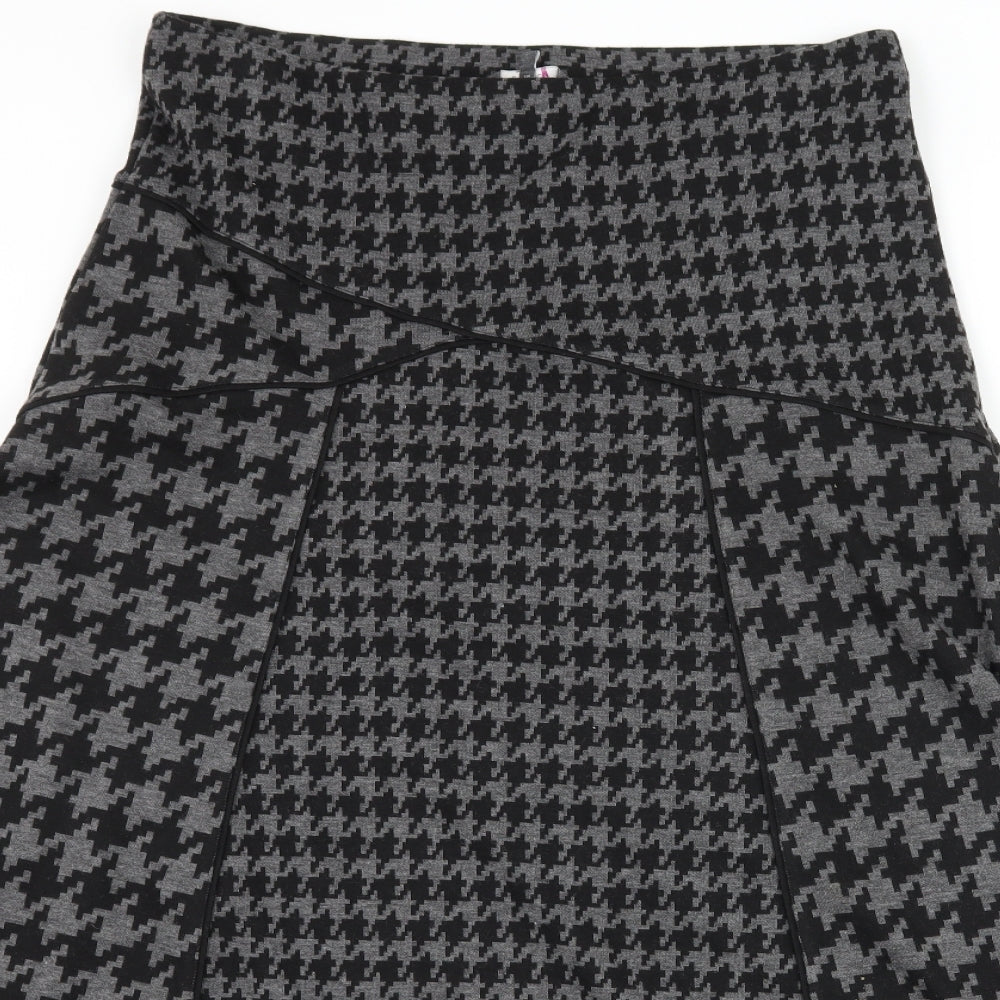 Per Una Womens Grey Houndstooth  Maxi Skirt Size 12