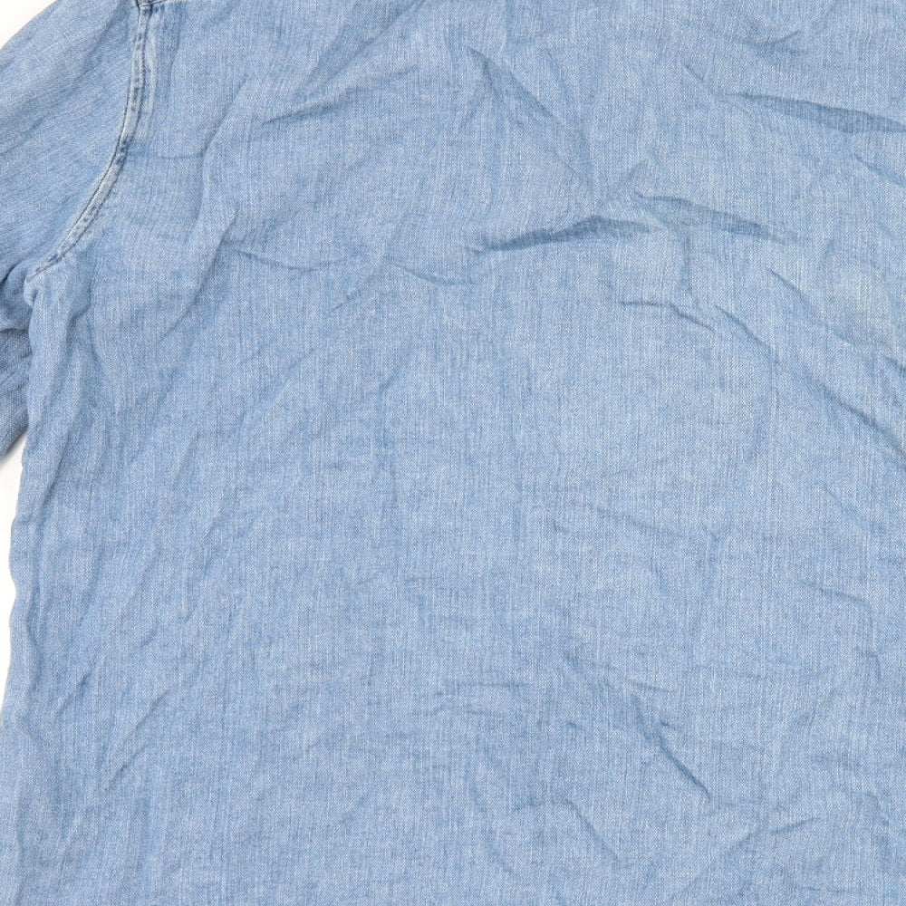 H&M Mens Blue    Button-Up Size XL