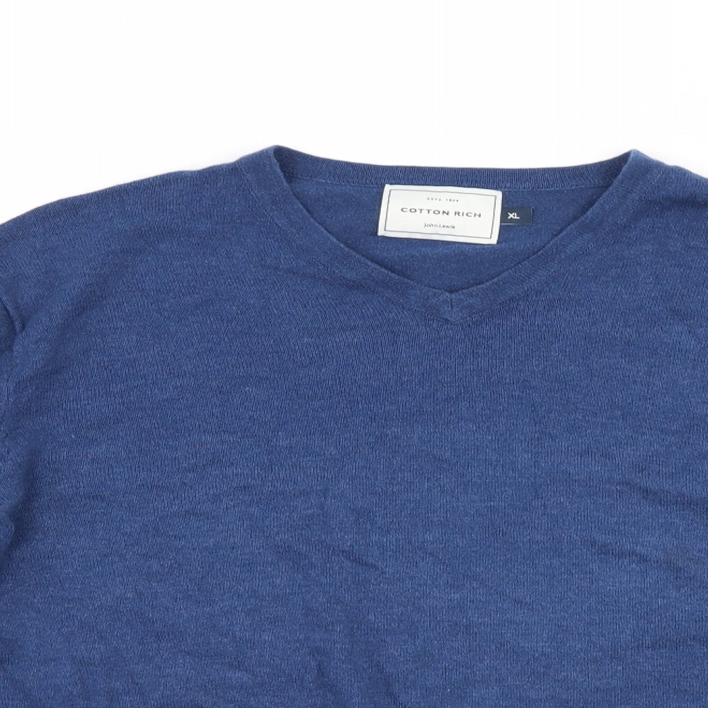 John Lewis Mens Blue   Pullover Jumper Size XL