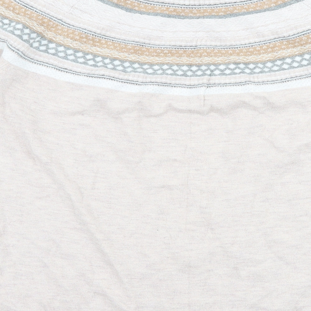 NEXT Womens Beige Geometric  Pullover Jumper Size 10