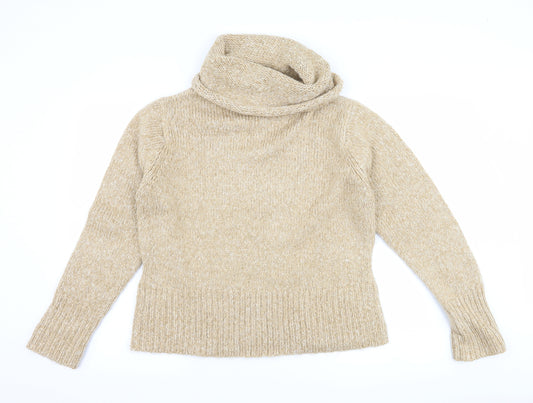 Front view of Essentials women’s brown jumper, size UK 14