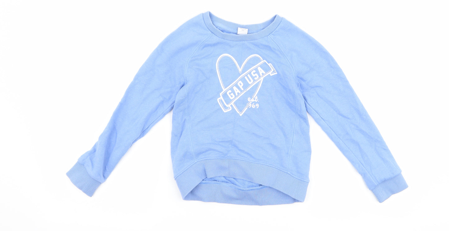 Gap Girls Blue   Pullover Sweatshirt Size 5 Years